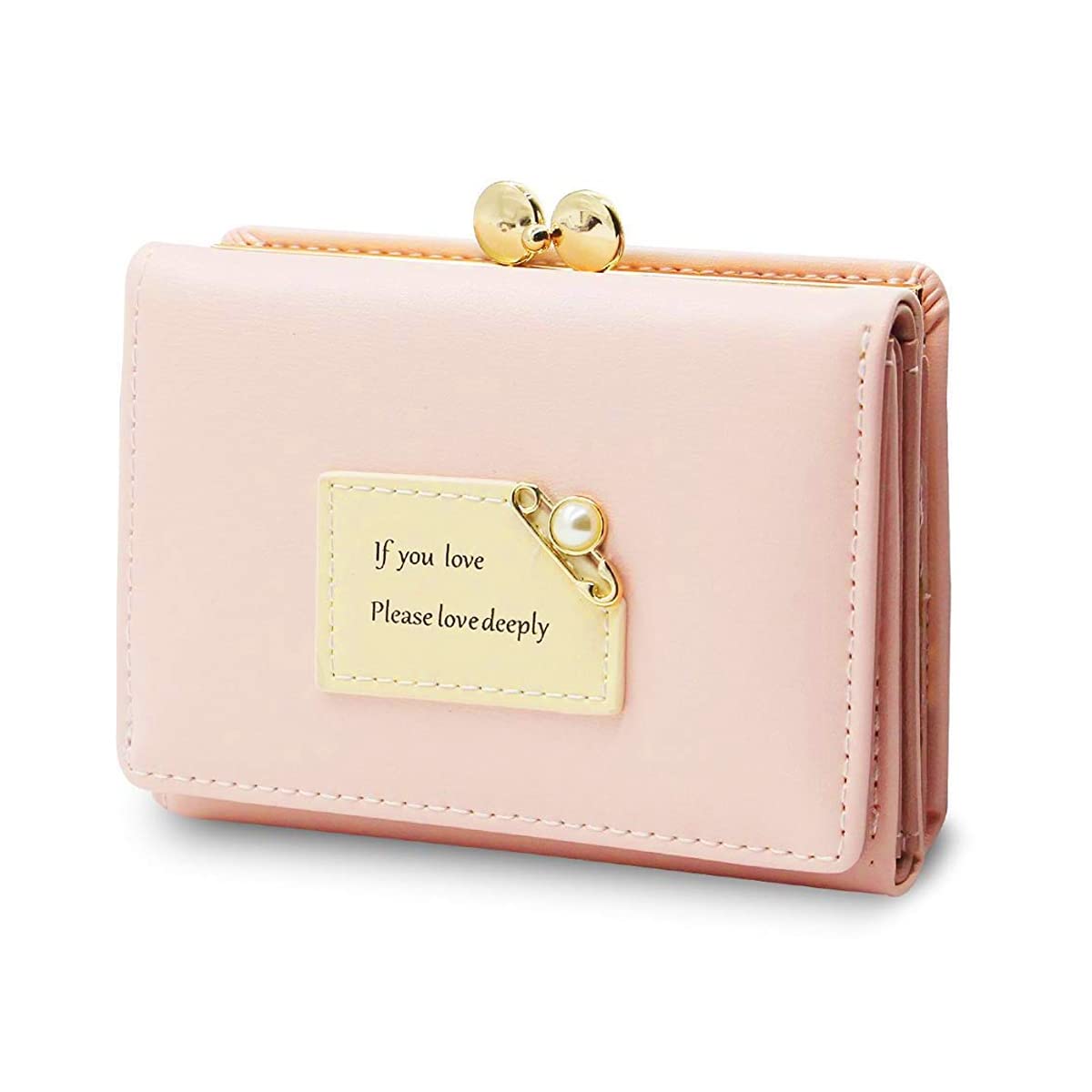 SANNIDHI Women's Wallet Ladies Purse PU Leather Short Small Wallet for Women with Multiple Card Slots and Card Holders, Pink SANNIDHI Women's Wallet Ladies Purse PU Leather Short Small Wallet for Women with Multiple Card Slots and Card Holders, Pink